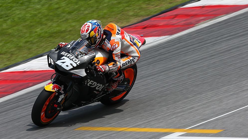 Dani Pedrosa durante los test de Sepang 2018