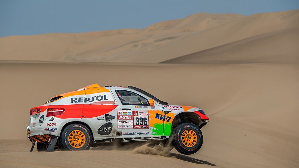 Isidre Esteve zona con dunas Dakar 2018