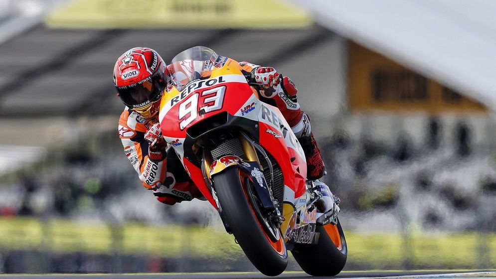 Marc Márquez rodando en pista muy calurosa