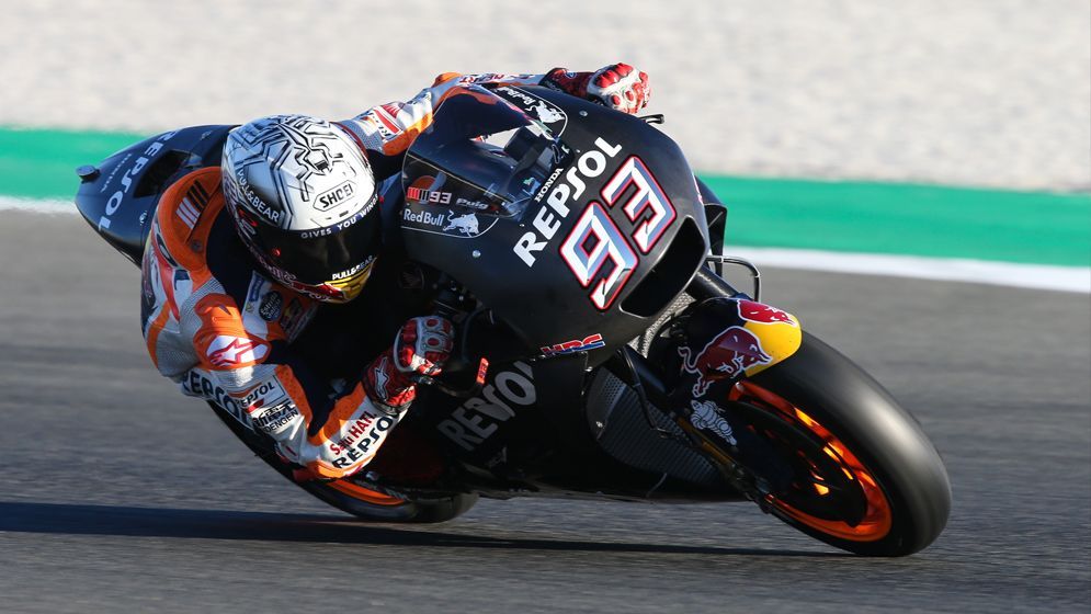 Marc Márquez rodando en test valencia