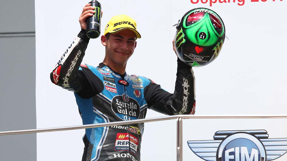 Bastianini celebra podio