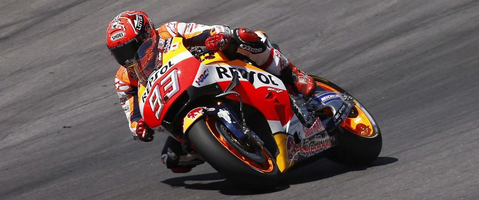 Marc Márquez rodando sobre la Honda