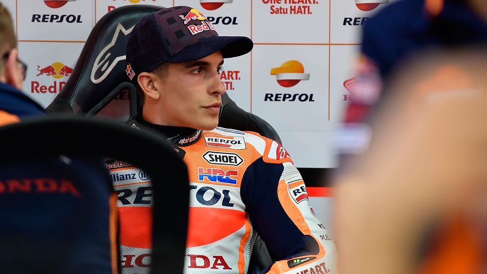 Marc Márquez en el box