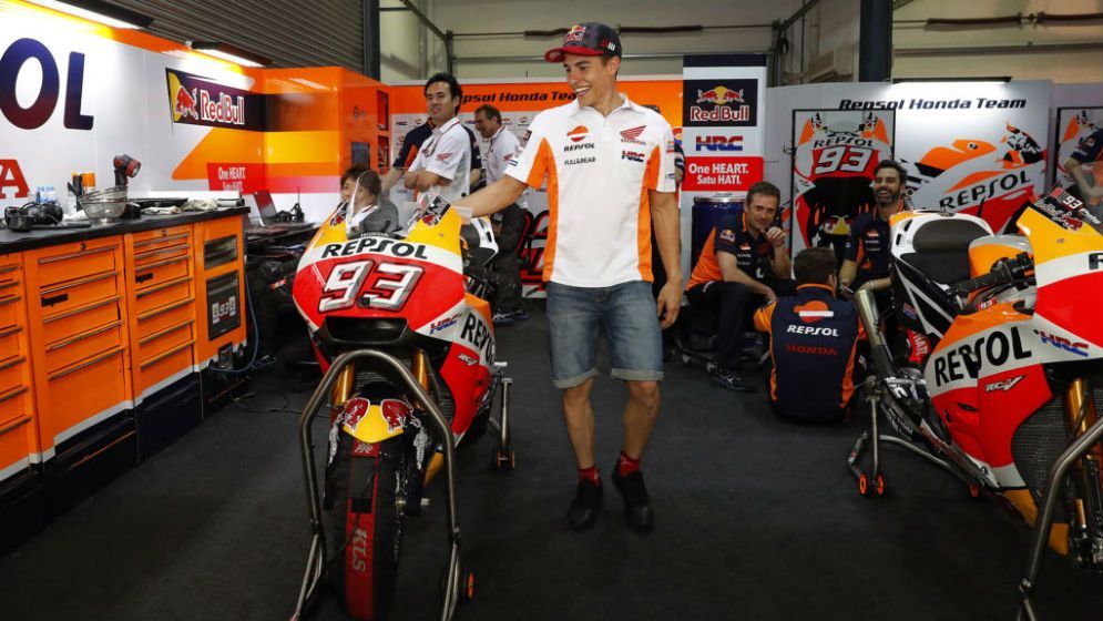 Márquez en el box