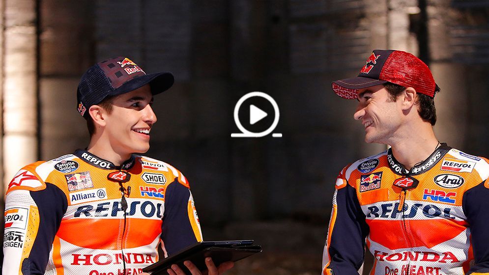 Marc Márquez y Dani Pedrosa uno frente al otro.