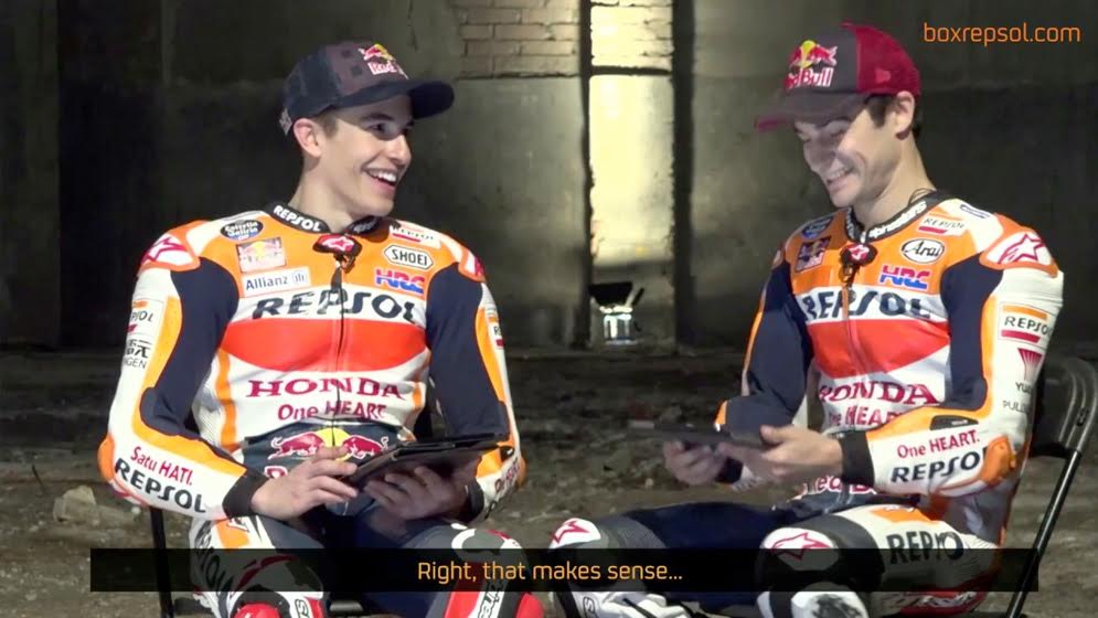 Marc Márquez y Dani Pedrosa respondiendo a las preguntas del Ask