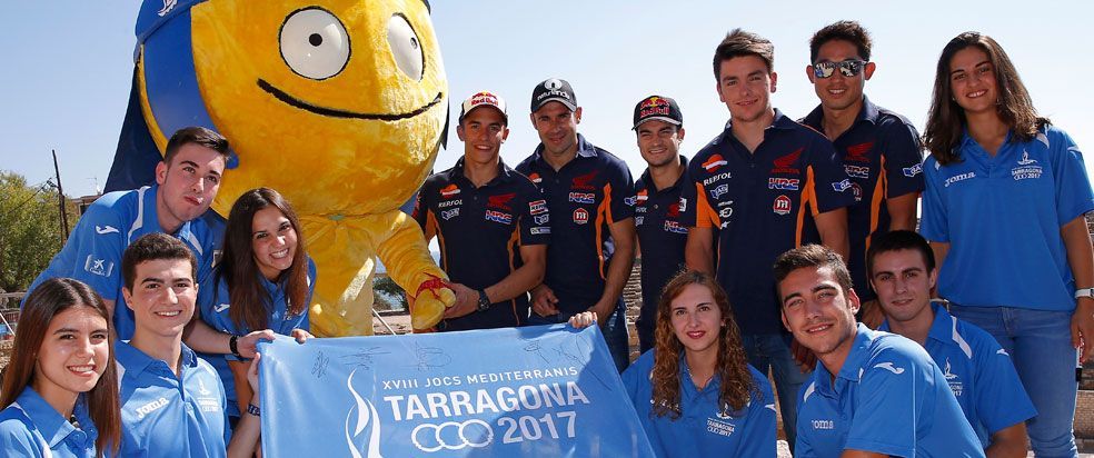 Los pilotos Repsol Honda de MotoGP y Trial