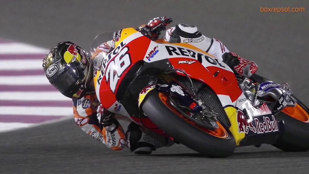 Dani Pedrosa en acción en Losail