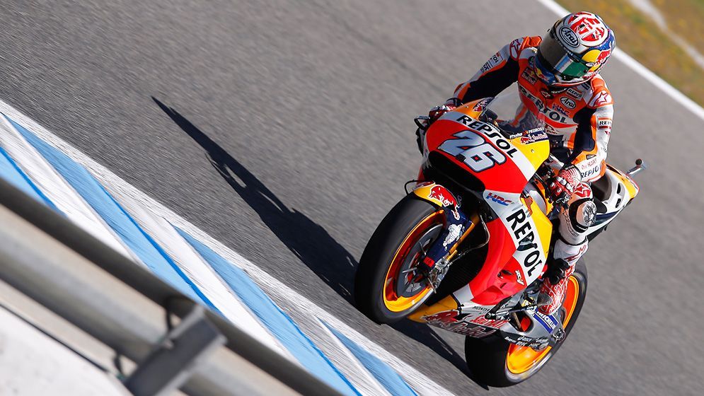 Dani Pedrosa rodando en pista sobre la RC213V