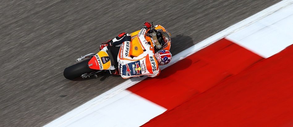 Marc Márquez en acción en el GP de las Américas