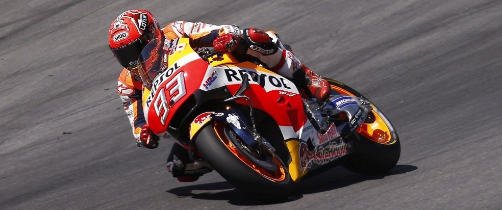 Marc Márquez en acción sobre la RC213V