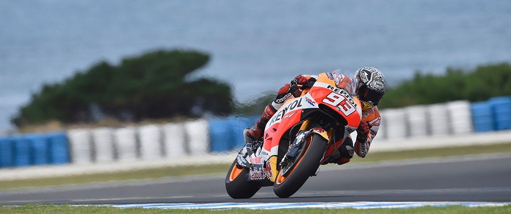 Marc Márquez pilotando en Phillip Island